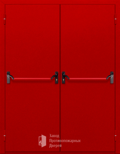 Фото двери «Двупольная глухая с антипаникой (красная)» в Орехово-Зуево