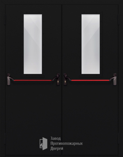 Фото двери «Двупольная со стеклом и антипаникой №64» в Орехово-Зуево