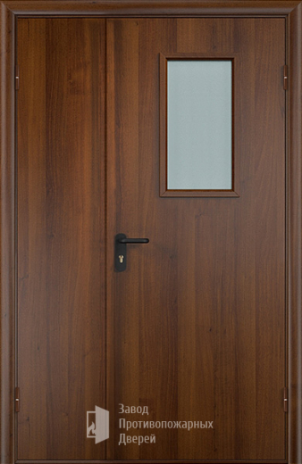Фото двери «Полуторная МДФ со стеклом EI-30» в Орехово-Зуево