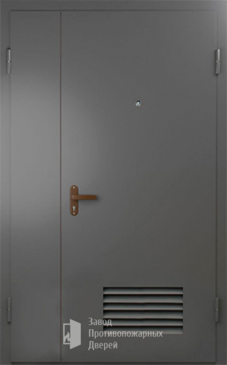 Фото двери «Техническая дверь №7 полуторная с вентиляционной решеткой» в Орехово-Зуево