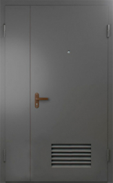 Фото двери «Техническая дверь №7 полуторная с вентиляционной решеткой» в Орехово-Зуево