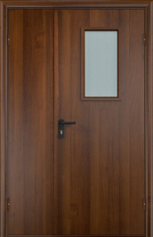 Фото двери «Полуторная МДФ со стеклом EI-30» в Орехово-Зуево