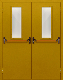 Фото двери «Двупольная со стеклом и антипаникой №65» в Орехово-Зуево